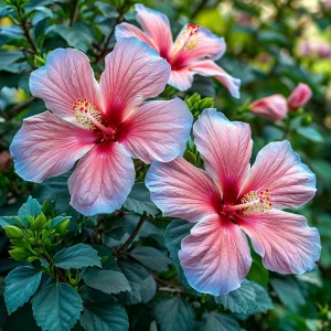 Гибискус садовый Тропикал Сан купить по цене от 293р. в интернет-магазине «Посадика» с доставкой почтой в в Усть-Катаве и по всей России – [изображение №1].