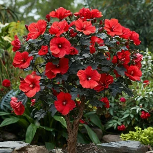 Гибискус Миднайт Роуз купить по цене от 269р. в интернет-магазине «Посадика» с доставкой почтой в в Усть-Катаве и по всей России – [изображение №1].