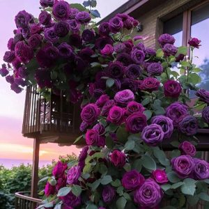 Роза Плетистая Плум Пэшн купить по цене от 610р. в интернет-магазине «Посадика» с доставкой почтой в в Усть-Катаве и по всей России – [изображение №1].